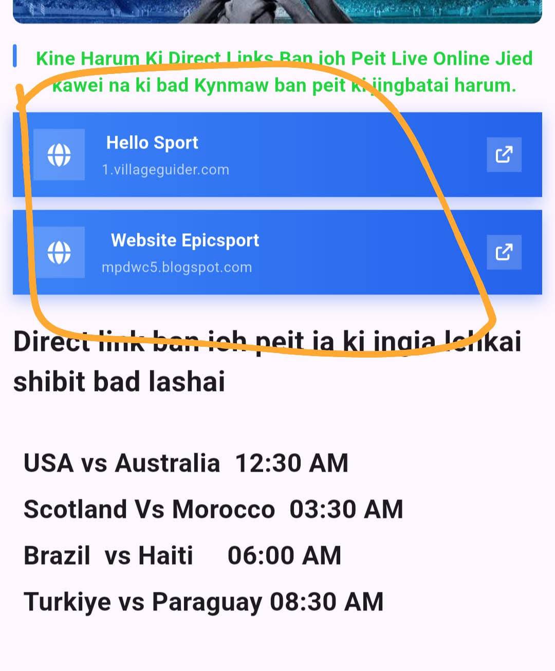 Update thymmai ia ka App khnang ba yn suk click ia ki link ban peit ball